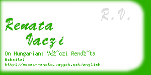 renata vaczi business card